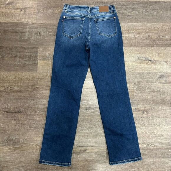 Judy Blue Jeans Womens Straight Fit Stretch Dark Denim Pants Mid Waist 9/29​​ - Picture 2 of 5